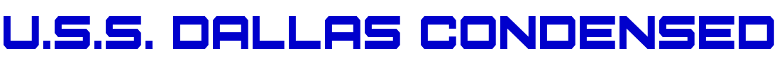 U.S.S. Dallas Condensed шрифт